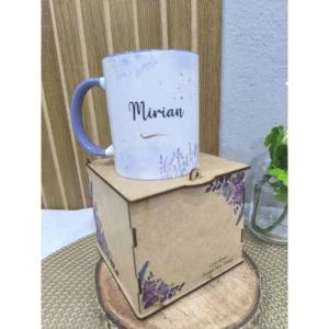 Kit 1 Caneca e Caixa MDF 12 cm Personalizadas - Artesanato e Personalizados