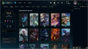 Conta LOL lvl 414 com 265 skins platina 2 - League of Legends
