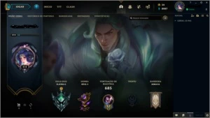 Conta LOL lvl 414 com 265 skins platina 2 - League of Legends