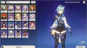 Conta com Eula, Diluc, Child e tumulo do lobo - Genshin Impact