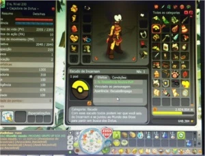 Cra 200 com Set Sinistrofu e Scroll em 4 Elementos. - Dofus