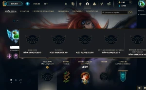 Unranked com TODOS os Champs e 93 Skins + 1000 RP - League of Legends LOL