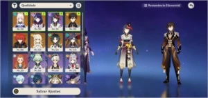 Conta ar 53 Zhong+ raiden+ Xiao+ Kokomi+Diluc+mona+cortadora - Genshin Impact