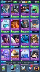 Conta Clash Royale nível 12 com todas as cartas