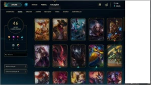 Vendo conta gold IV com 46 skins e 118 champs - League of Legends LOL
