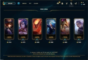 Conta Platina 3 com 32 Champs e 2 Skins - League of Legends LOL