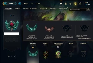 Conta Platina 3 com 32 Champs e 2 Skins - League of Legends LOL