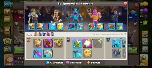 Conta Cv15 Lendária - Muitas Skins / 1295 Gemas / Único Dono - Clash of Clans