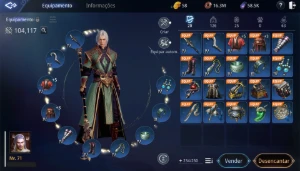 2 contas MIR4, Guerreiro, 73 LVL, 105K, Lanceiro,LVL 71,104k