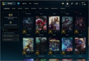 Conta Unranked com 28 champs e 4 skins - League of Legends LOL