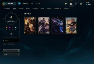 Conta Unranked com 28 champs e 4 skins - League of Legends LOL