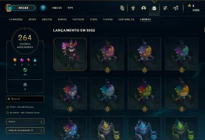 Conta Lol lv 535 com 508 Skins ! - League of Legends