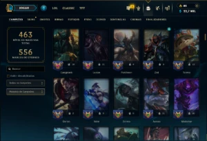 Esmeralda 4 com TODOS os Champs e 112 Skins ( MID / ADC ) - League of Legends LOL