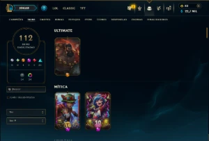 Esmeralda 4 com TODOS os Champs e 112 Skins ( MID / ADC ) - League of Legends LOL