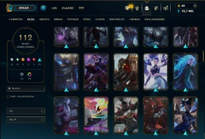 Esmeralda 4 com TODOS os Champs e 112 Skins ( MID / ADC ) - League of Legends LOL
