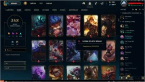 Conta league of legends 358 skin LOL