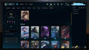 conta gold, 26 skins, lvl 74 - League of Legends LOL
