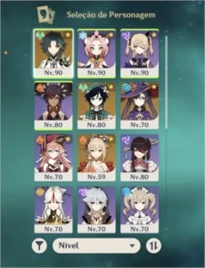 Conta AR com xiao + varios5 estrelas - Genshin Impact