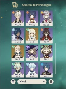 Conta AR com xiao + varios5 estrelas - Genshin Impact