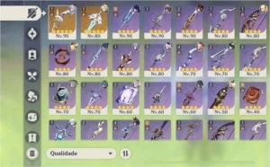 Ar56. Ganyu + amos, Senhe, Shogun, hutao, venti, klee é mais - Genshin Impact
