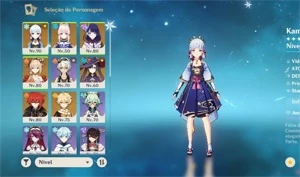 CONTA 7 PERSONAGENS 5 ESTRELAS + 5 ARMAS 5 ESTRELAS - Genshin Impact