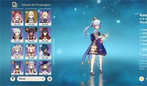 CONTA 7 PERSONAGENS 5 ESTRELAS + 5 ARMAS 5 ESTRELAS - Genshin Impact