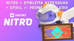 ⭐ Discord COM NITRO 1 MÊS ATIVADO + 2 Boost + HYPESQUAD 🚀 ⭐ - Social Media