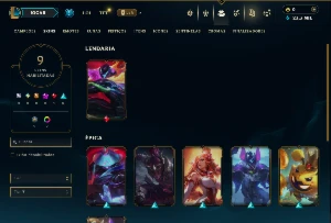 Prata 3 com 50 Champs e 9 Skins - League of Legends LOL