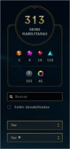 Conta Platina IV | 313 Skins - League of Legends LOL