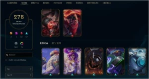 Conta Diamante +250 Skins - League of Legends LOL