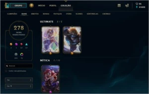 Conta Diamante +250 Skins - League of Legends LOL