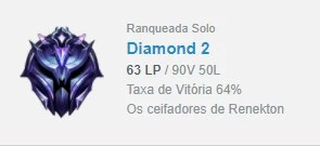 Venda de conta d1 - League of Legends LOL