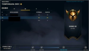 CONTA OURO III LOL - League of Legends
