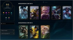 Conta Platina IV -126 champs - 46 skins - League of Legends LOL