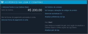 Conta steam com saldo de 150 reais e varios jogos.