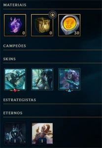 CONTA PLATINA 4 - League of Legends LOL