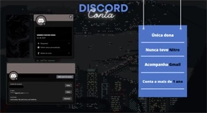 Conta discord criação a mais de 1 ano!