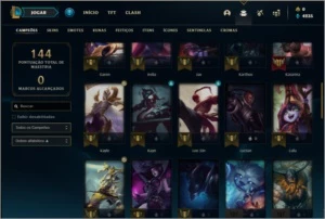 Conta ouro 2 com 17 skins e 51 champs (2 ultimates) - League of Legends LOL