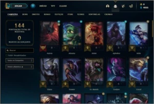 Conta ouro 2 com 17 skins e 51 champs (2 ultimates) - League of Legends LOL