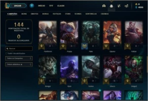 Conta ouro 2 com 17 skins e 51 champs (2 ultimates) - League of Legends LOL