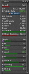 EK 242 + MS 221 + P.A + 2.2k em Loyalty points [Imperdivel!] - Tibia