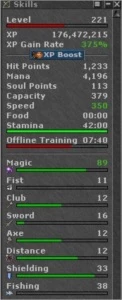 EK 242 + MS 221 + P.A + 2.2k em Loyalty points [Imperdivel!] - Tibia
