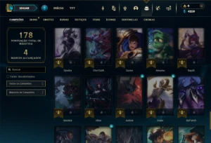 Esmeralda 1 com 70 Champs e 35 Skins + 5 Vitoriosas - League of Legends LOL