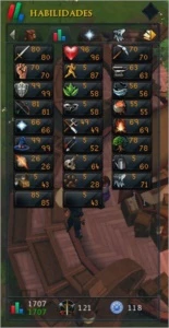 Vendo conta Runescape  criada em 2008 cb lvl 121 tl lvl 1707 RS