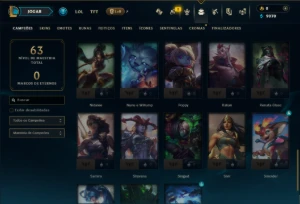 Diamante 4 com 45 Champs e 8 Skins - League of Legends LOL