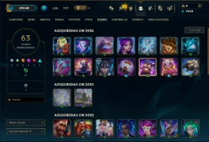 Diamante 4 com 45 Champs e 8 Skins - League of Legends LOL