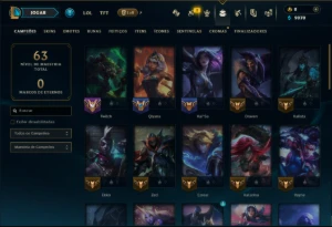 Diamante 4 com 45 Champs e 8 Skins - League of Legends LOL