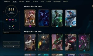 Conta de lol 243 skins - League of Legends