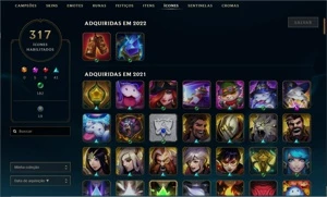 Conta de lol 243 skins - League of Legends