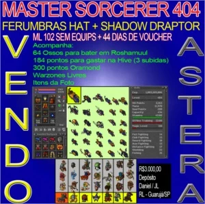MS 404 - COM HAT E SHADOW DRAPTOR - Tibia
